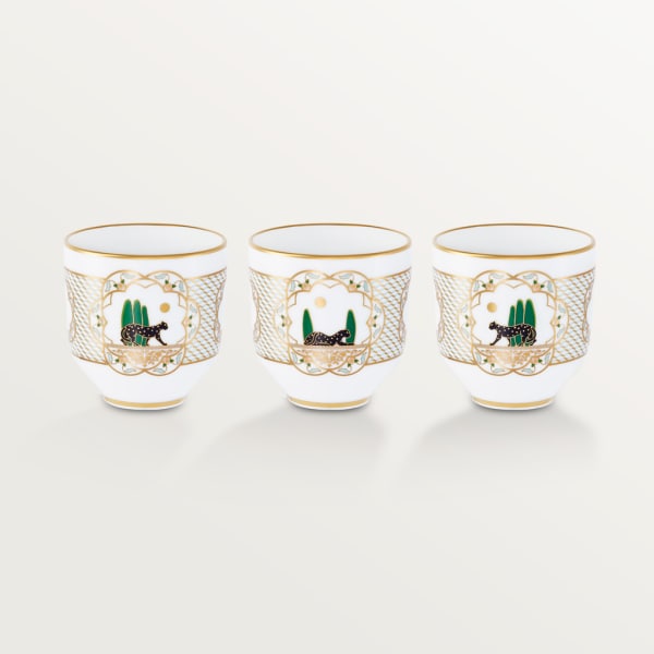 Set de 3 tazas Panthère de Cartier Porcelana